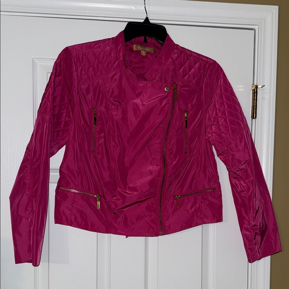 Women's Pink Quilted Ellen Tracy Jacket L